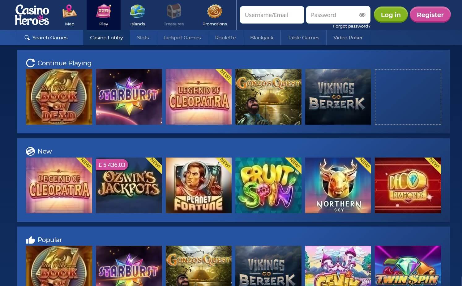 casino heroes games slots