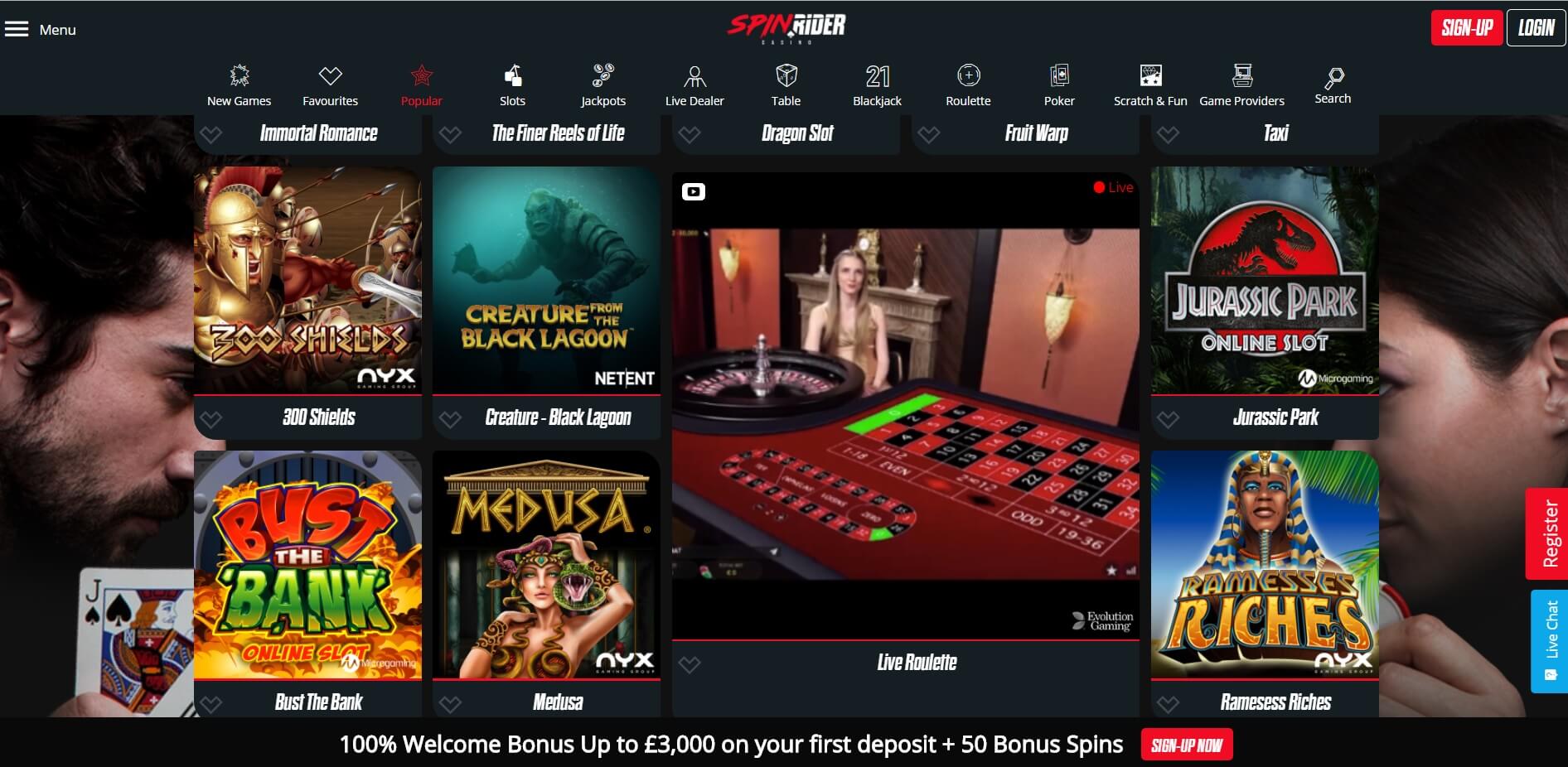 spinrider casino uk