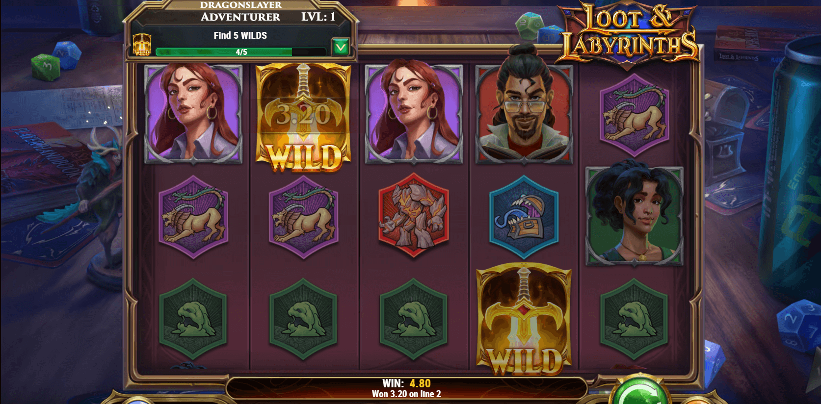 loot and labyrinths reels and synbols