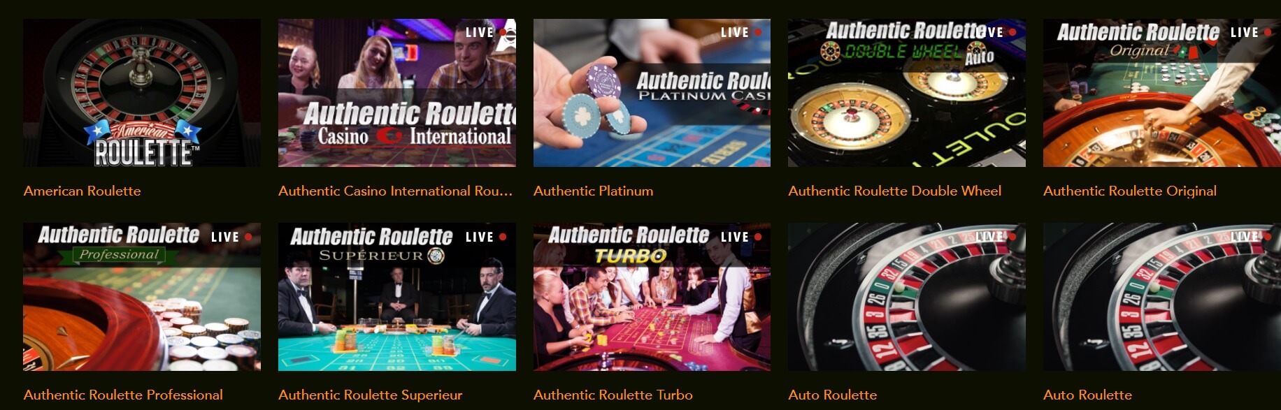 roulette games online - best casinos