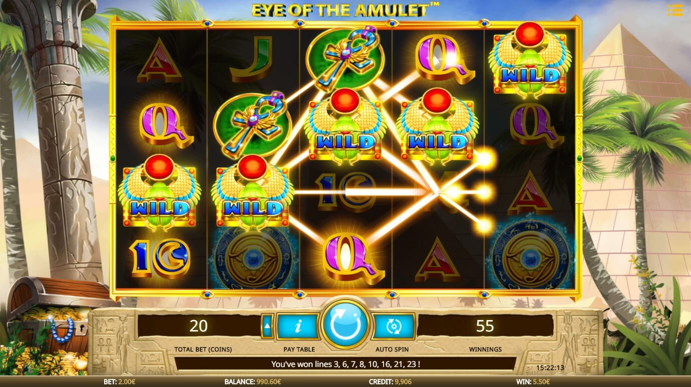 eye of the amulet slot screen shot how to play