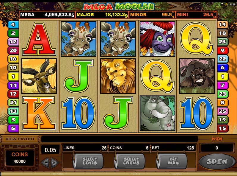 mega moolah slots