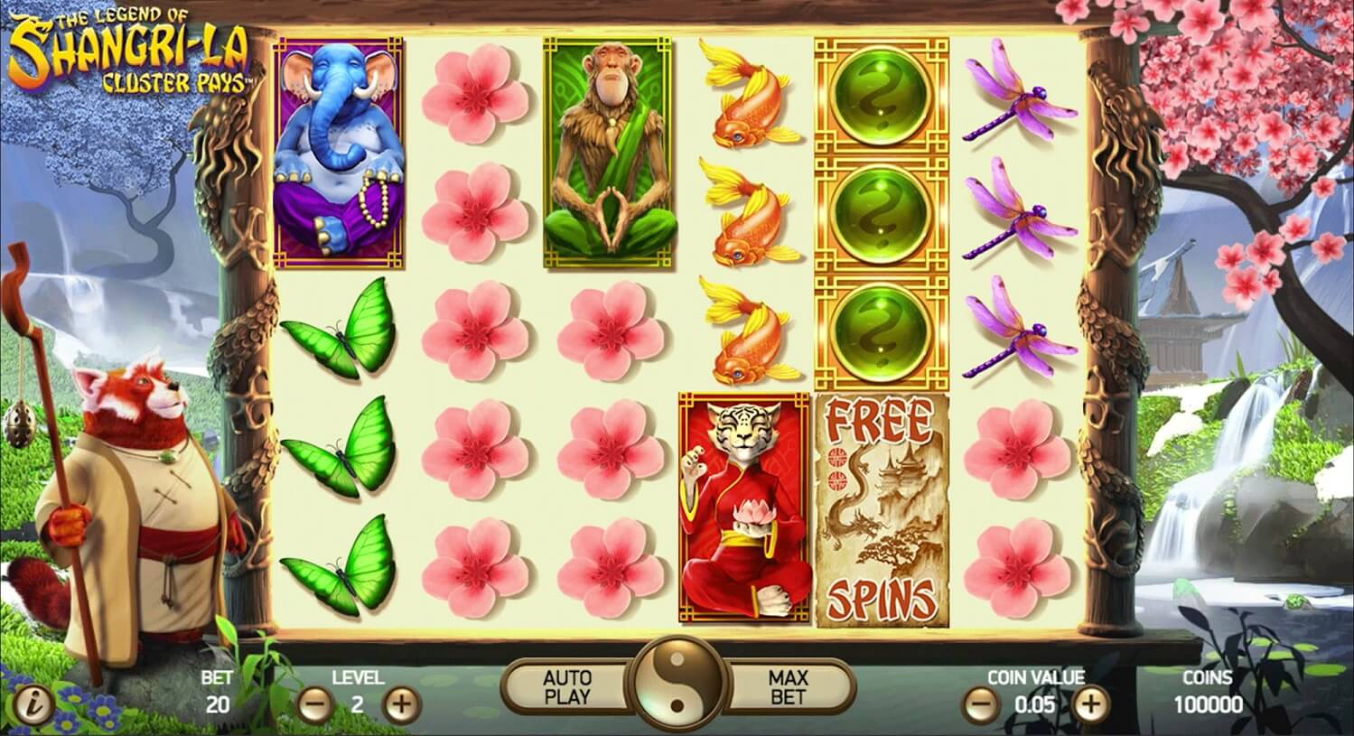 the legend of shangri la cluster pays online slot machine