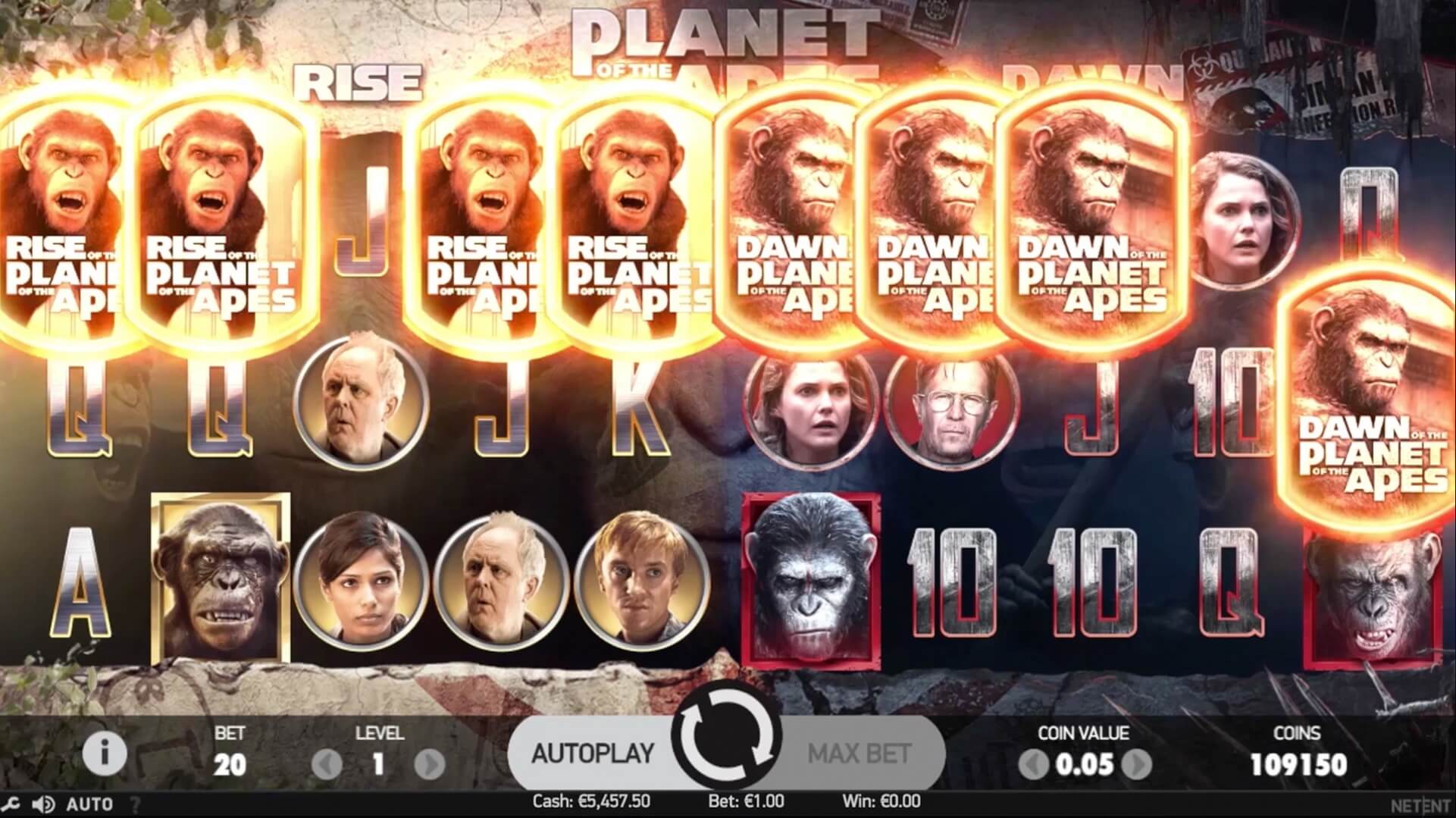 planet of the apes slot machine