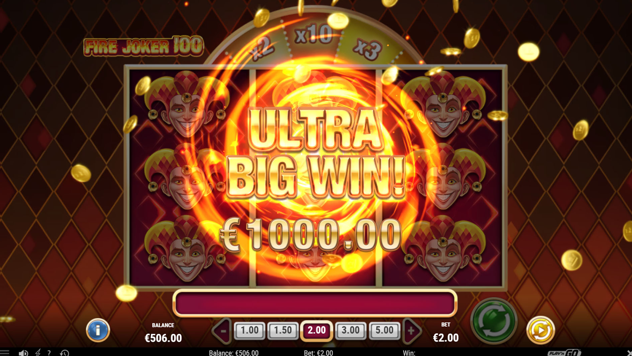 Fire Joker 100 banner